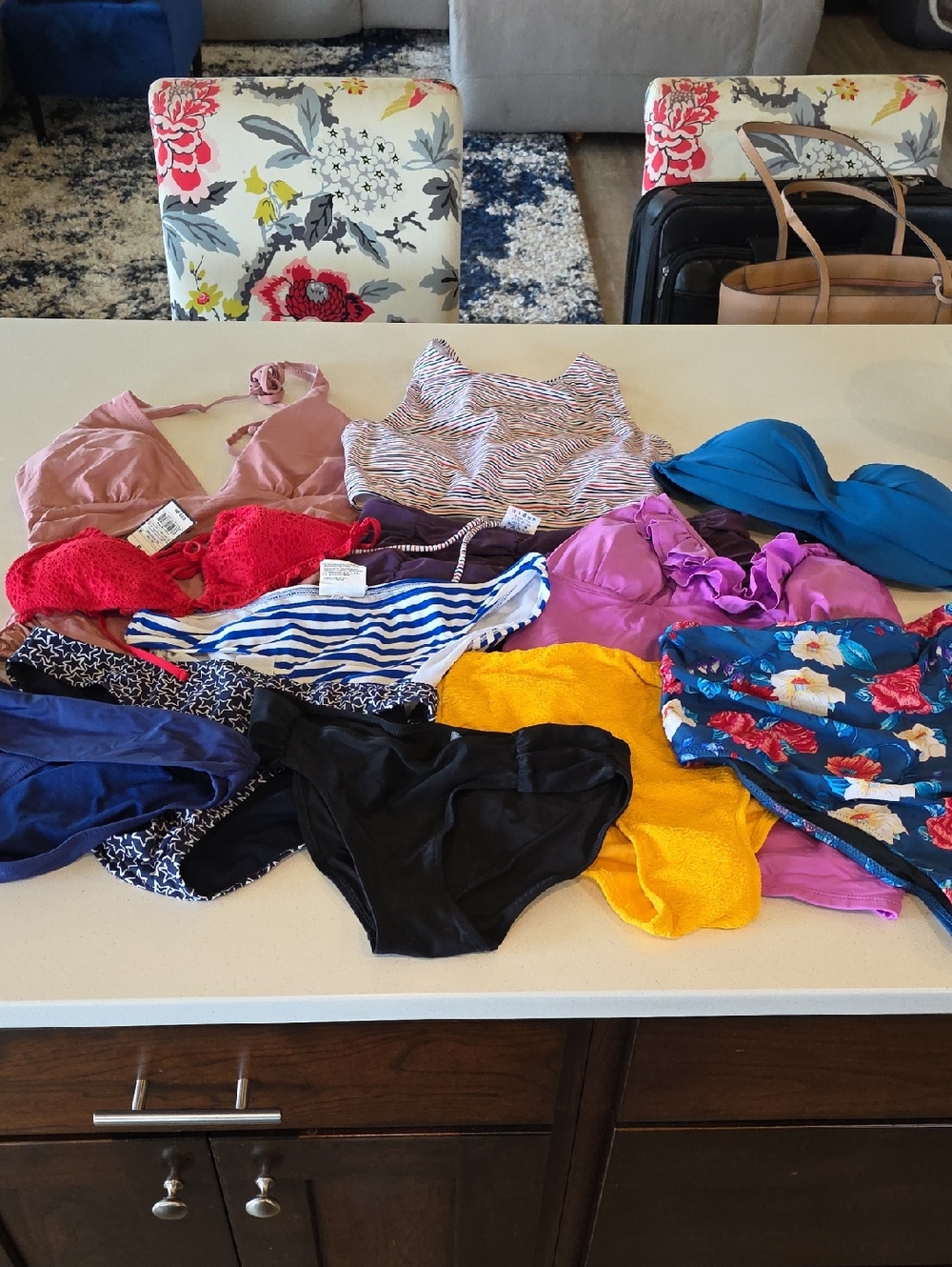 aerie Mixed Color Women's Swimwear Lot - Blue, Pink, Black, Yellow, Floral